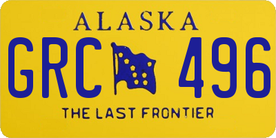 AK license plate GRC496