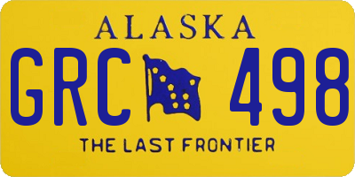 AK license plate GRC498
