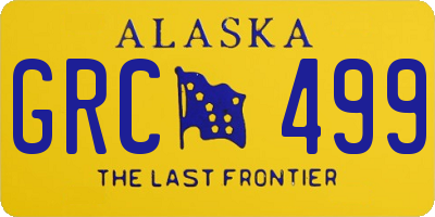 AK license plate GRC499