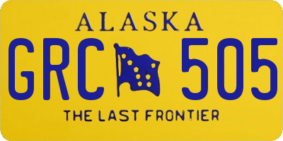 AK license plate GRC505