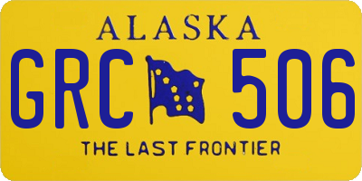 AK license plate GRC506