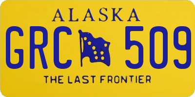 AK license plate GRC509