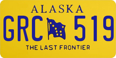 AK license plate GRC519