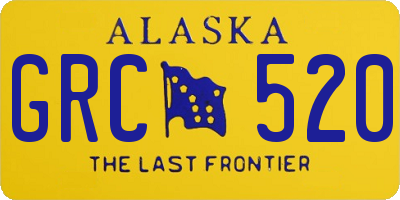 AK license plate GRC520