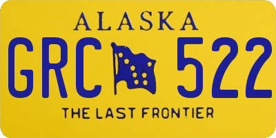 AK license plate GRC522