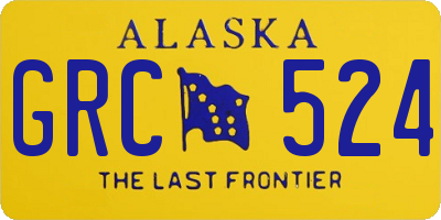AK license plate GRC524