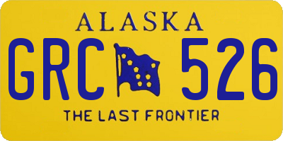 AK license plate GRC526