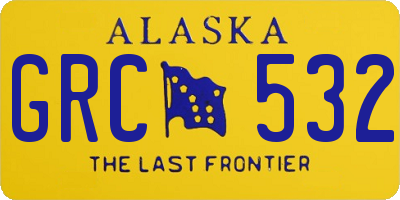 AK license plate GRC532