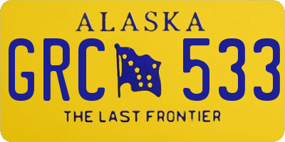 AK license plate GRC533