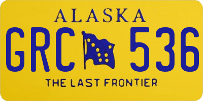AK license plate GRC536