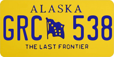 AK license plate GRC538