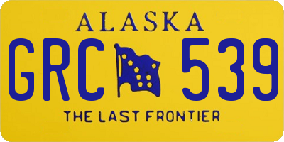 AK license plate GRC539