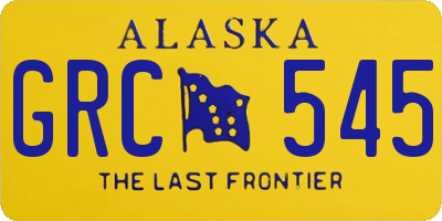 AK license plate GRC545