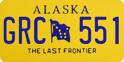AK license plate GRC551