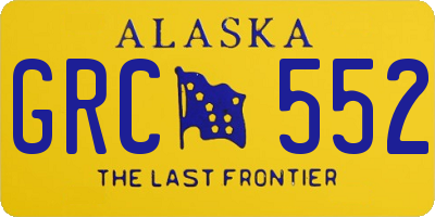 AK license plate GRC552