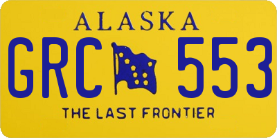 AK license plate GRC553