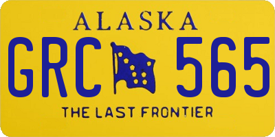 AK license plate GRC565
