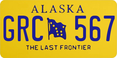 AK license plate GRC567