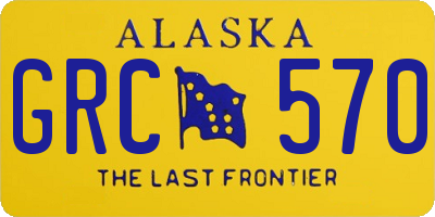 AK license plate GRC570