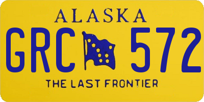 AK license plate GRC572