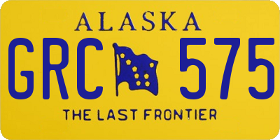 AK license plate GRC575