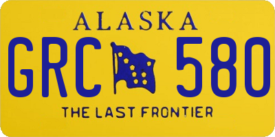 AK license plate GRC580