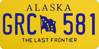 AK license plate GRC581