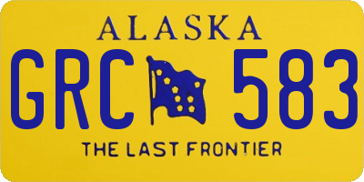 AK license plate GRC583