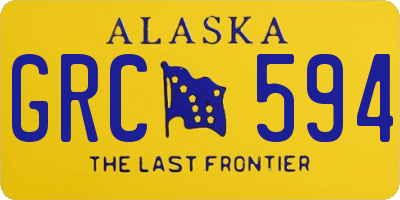 AK license plate GRC594