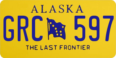 AK license plate GRC597