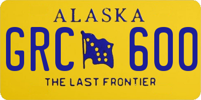 AK license plate GRC600