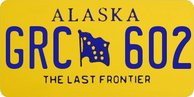 AK license plate GRC602