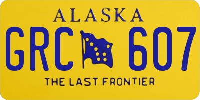 AK license plate GRC607