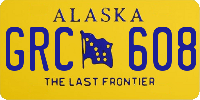 AK license plate GRC608