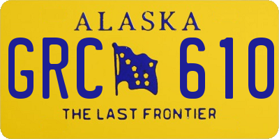 AK license plate GRC610