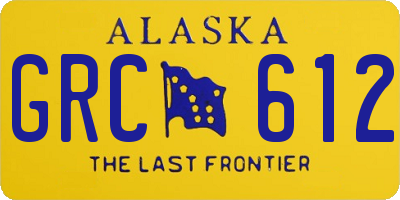 AK license plate GRC612