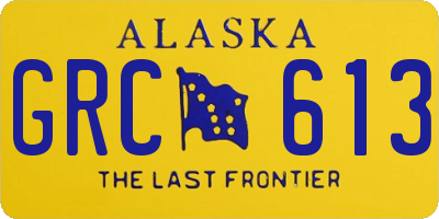 AK license plate GRC613
