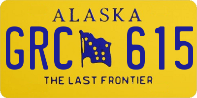 AK license plate GRC615