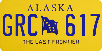 AK license plate GRC617