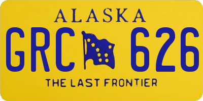 AK license plate GRC626