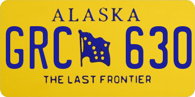 AK license plate GRC630