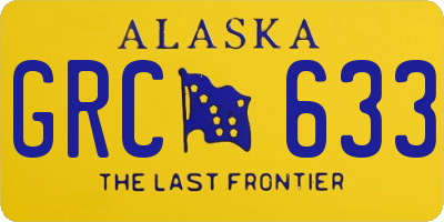 AK license plate GRC633