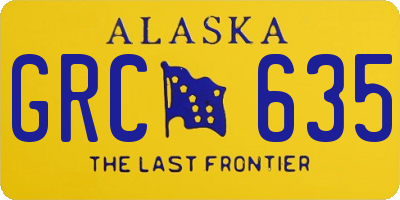 AK license plate GRC635
