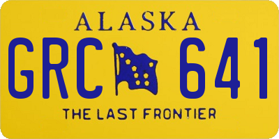 AK license plate GRC641