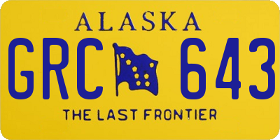 AK license plate GRC643