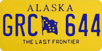 AK license plate GRC644