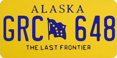 AK license plate GRC648