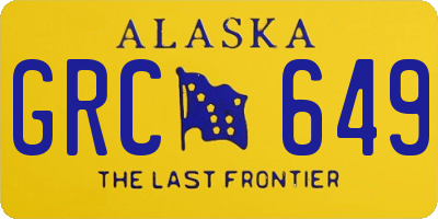 AK license plate GRC649