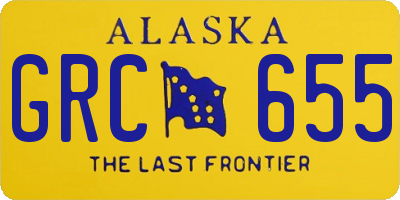 AK license plate GRC655