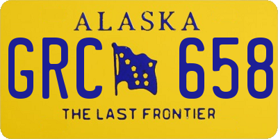 AK license plate GRC658
